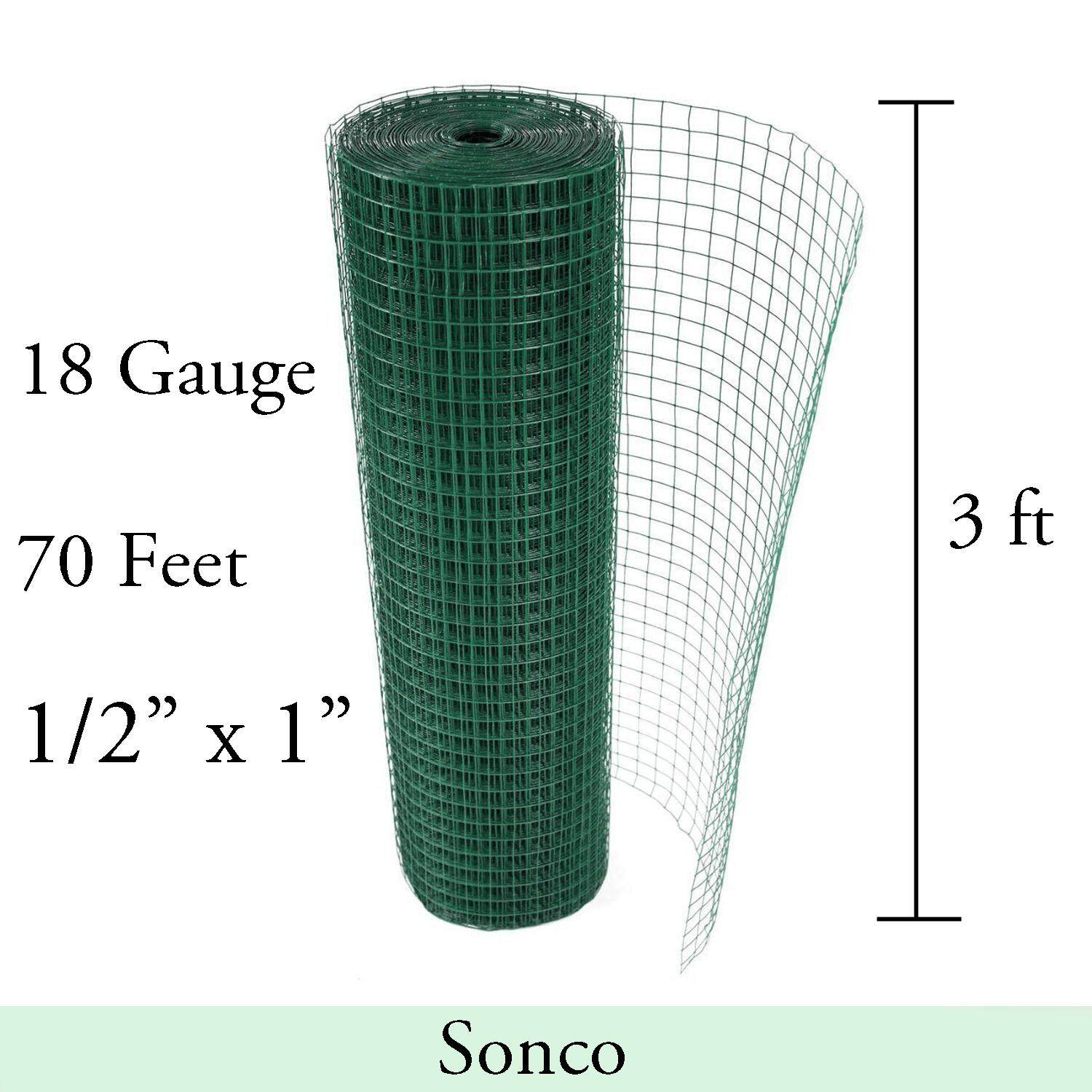 1 2 X 1 X 3 X 70 X 13kg Sonco Green Pvc Coated Galvanized Brc Welded Wire Mesh Net Galvanized Brc Welded Iron Wire Mesh Net Netting Dawai Jaring 3 X 50