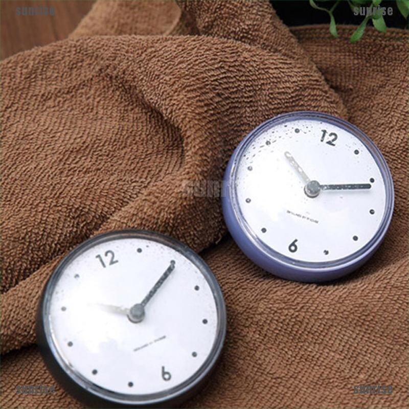 【HOT】 sunrise Waterproof Kitchen Clock Suction Cup Silent Battery Decor Shower Timer