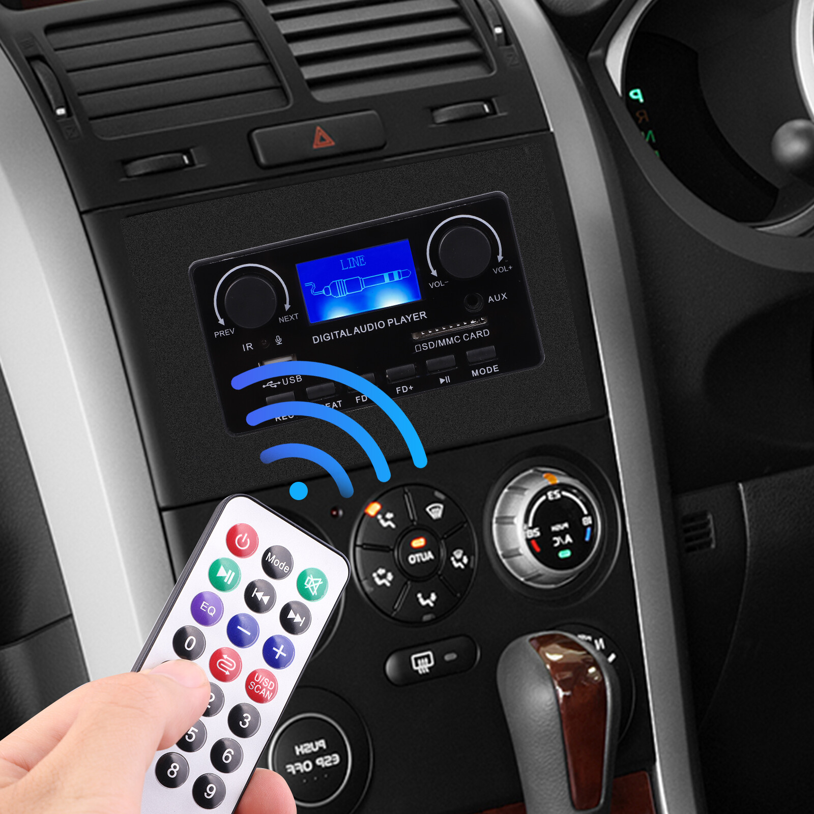 KEBETEME Bo Mạch Giải Mã MP3 LCD DC 12V Bộ Thu Âm Thanh DAC Bluetooth 5.0 Bộ Giải Mã APE FLAC Hỗ Trợ Màn Hình Lời Bài Hát Radio Ghi Âm Rảnh Tay