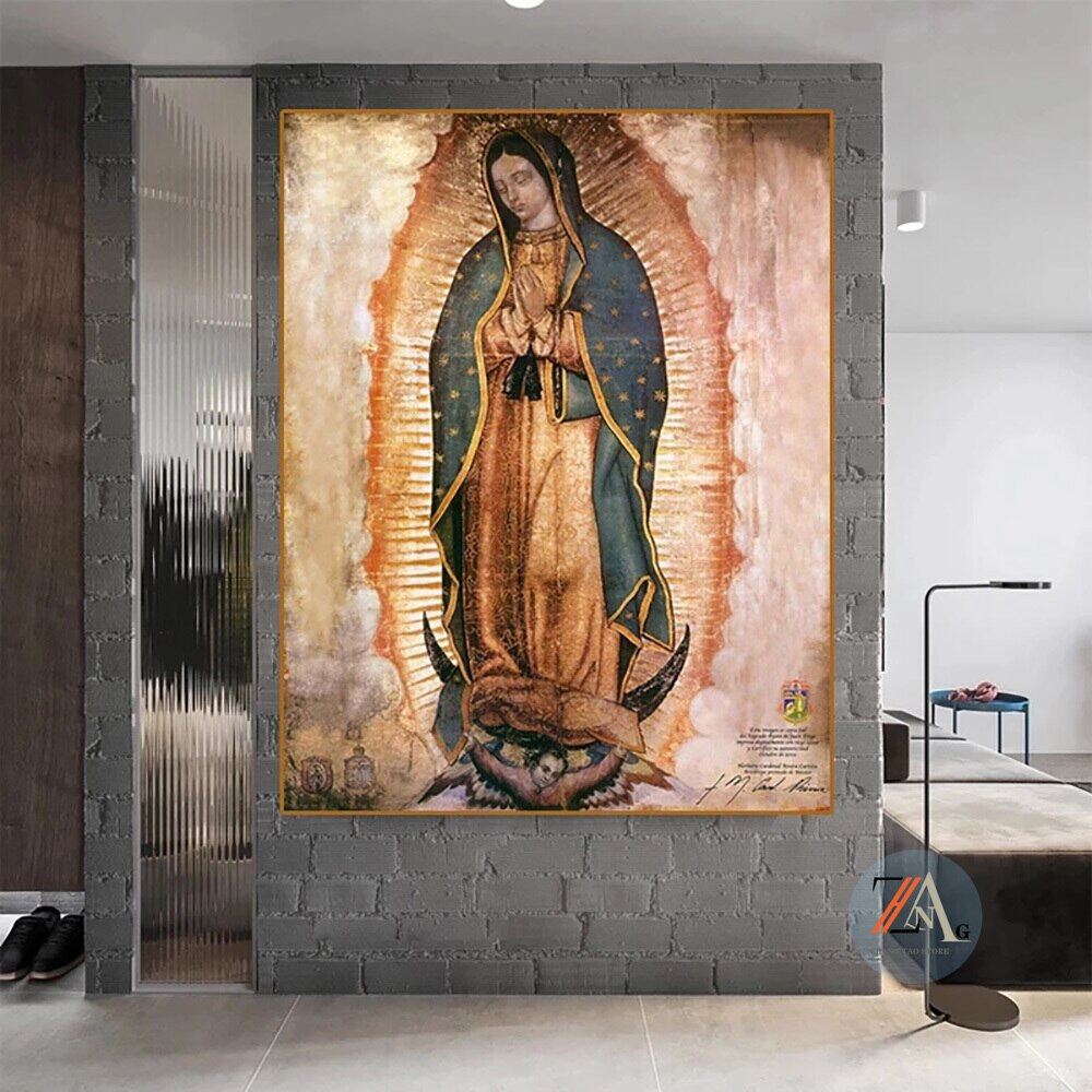 Virgin Mary Of Guadalupe Oil Painting Picture Modern Abstract Artwork Canvas printing Canvas Printing Wall Art Mural For Home Room Decor