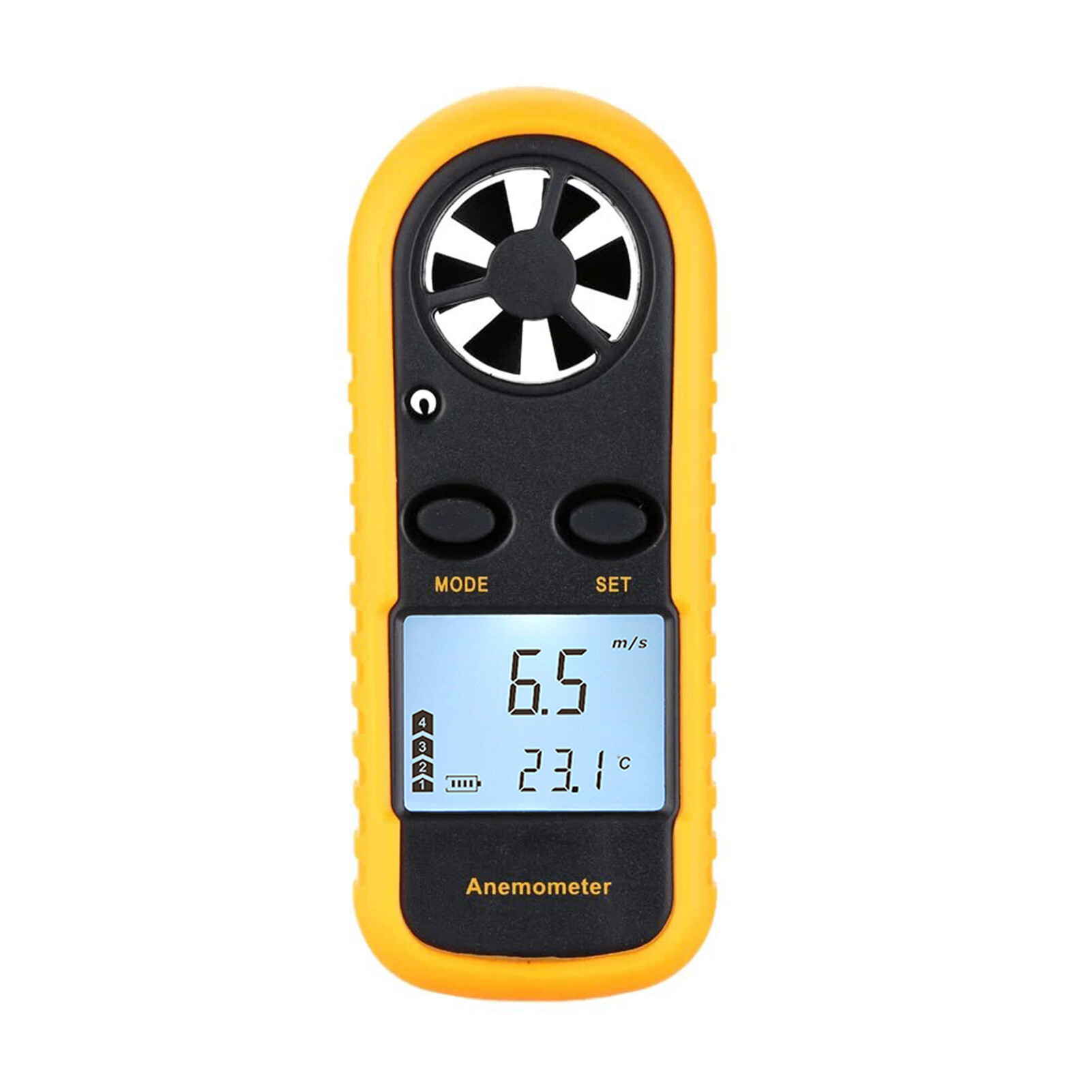 Máy Đo Gió Kỹ Thuật Số LCD Mini Cảm Biến Thông Minh Đo Nhiệt Độ Vận Tốc Không Khí Tốc Độ Gió Có Đèn Nền