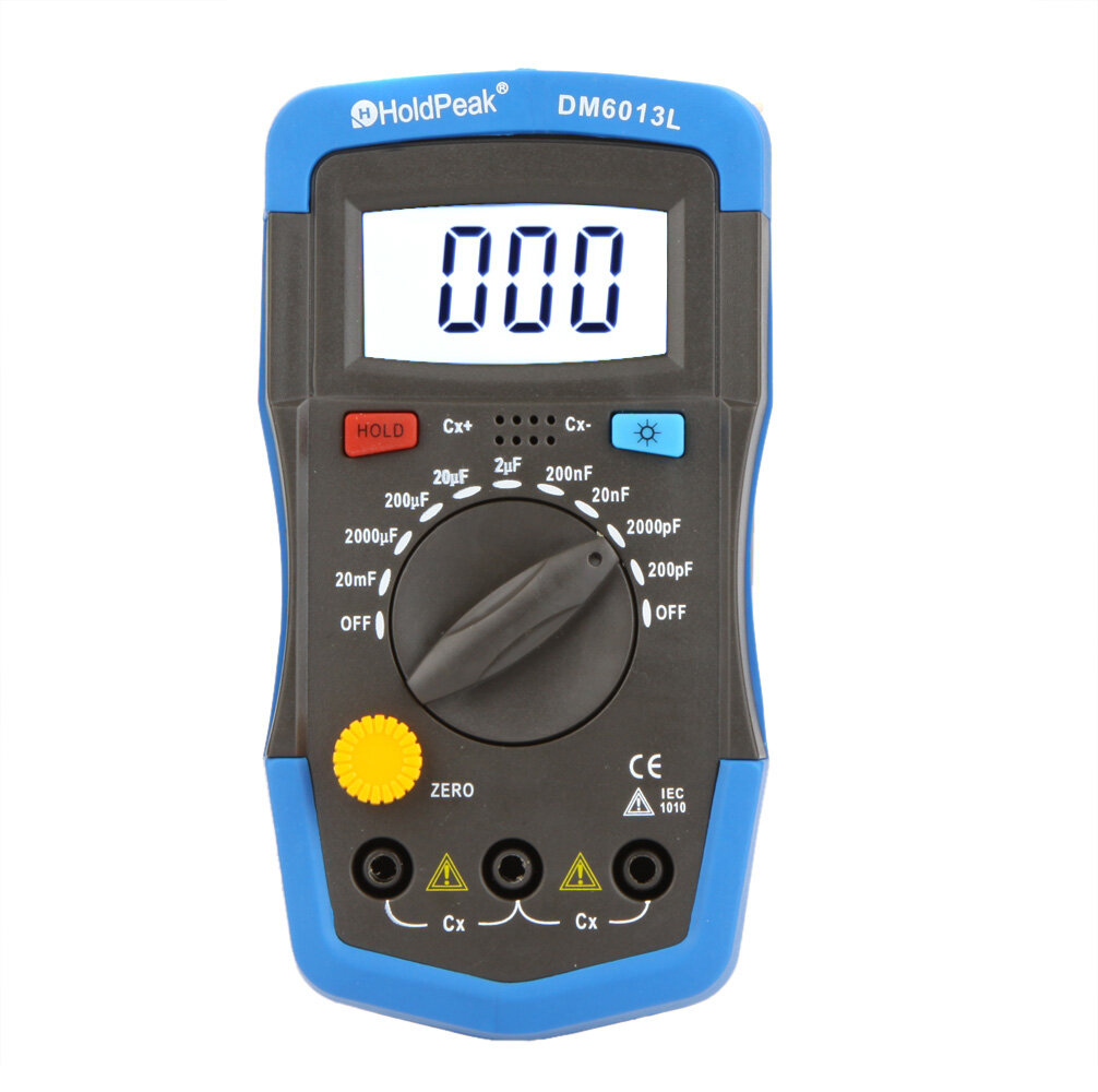 KKmoon UNI-T Máy Đo Điện Dung Cầm Tay Kỹ Thuật Số DM6013L, Tụ Điện Có Đèn Nền LCD