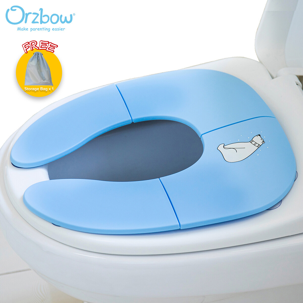 Folding Potty Training Seat for Toddlers Fits Most Toilets Travel Toilet Seat with Non Slip Pad Portable Toilet Seat for Boys and Girls 