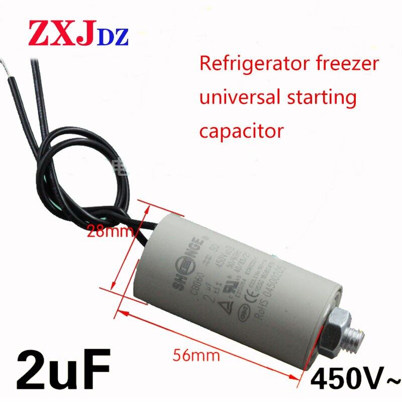 Refrigerator Freezer Compressor Startup Capacitor Cbb60 2uf Startup