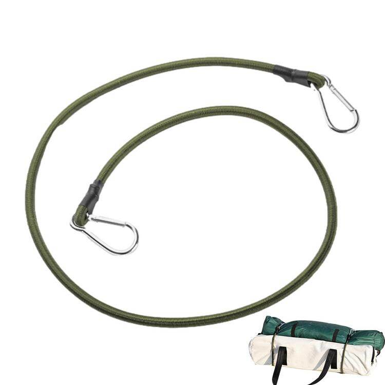 Bungee Cords with Hooks 8mm Adjustable Elasticity Rope with Carabiner Hook Bungee Cord Elastic Binding Strap Fixed Rope for Bike Camping Luggage Racks cool