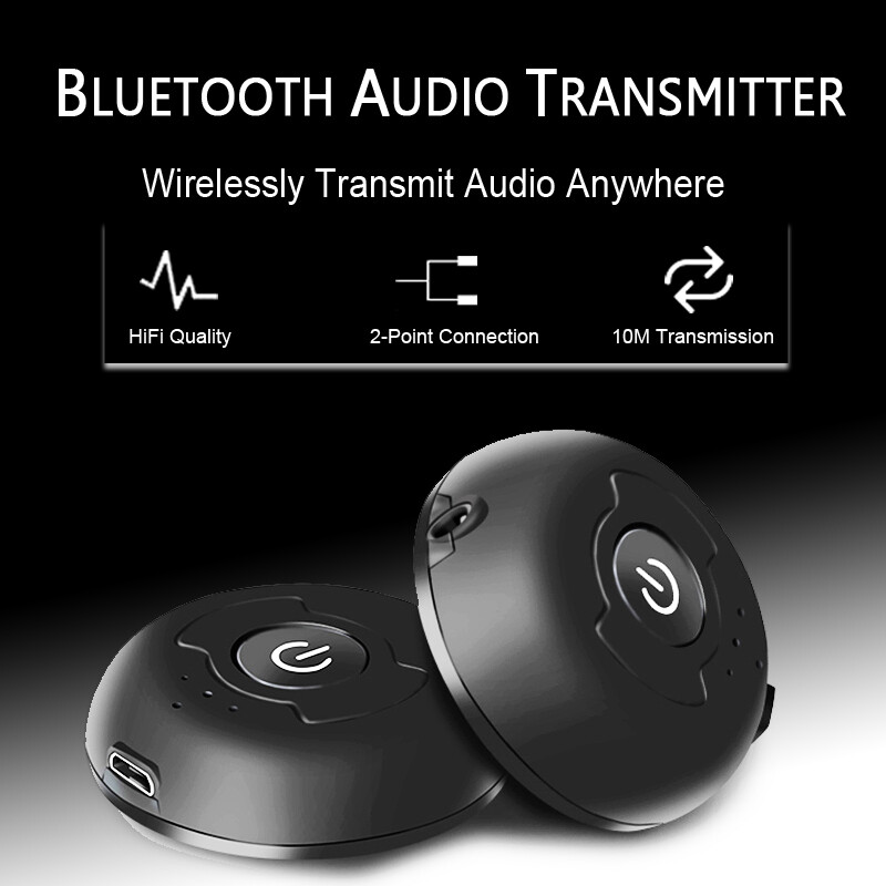 Bộ phát âm thanh vaorlo Bluetooth 5.0, đầu chuyển đổi không dây đa điểm 3.5mm AUX Stereo độ trễ thấp cho PC t V, máy tính xách tay, tai nghe kết nối đa điểm [có thể kết nối hai tai nghe bluetooth cùng một lúc]