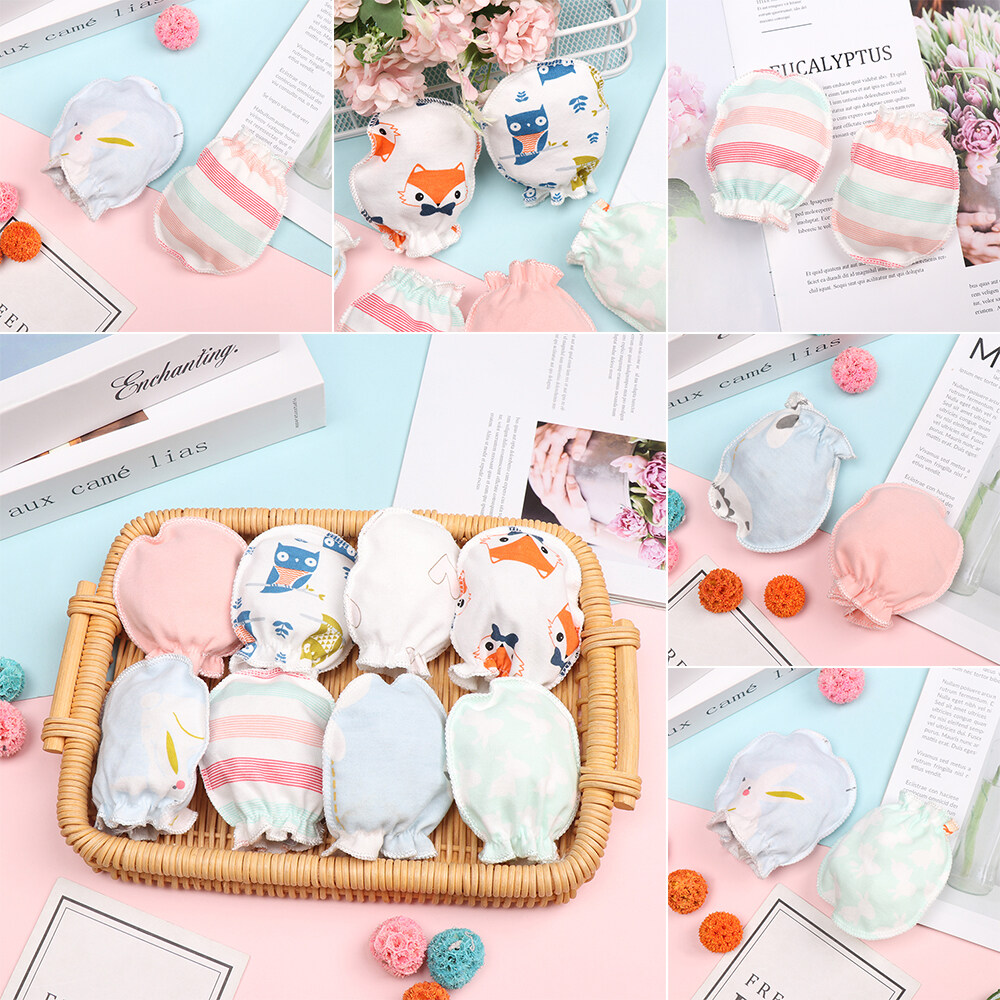 1//5//10 Pairs Newborn Baby Gloves Anti Scratch Winter Cotton Mittens Full Gloves