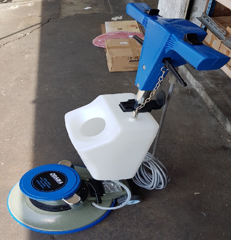 Ogawa Floor Polisher Polish Carpet Washing Wash Marble Stone Clean Cleaning Brush Motor Electric Wire High Low Pressure Press Handle Holder Holding Hold Machine Chemical Blade Plate Rotor Wheel Roller Rolling Roll