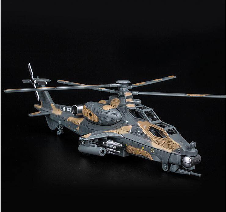 1:32 Alloy Pull Back Plane Helicopter Toy for Kids Toddlers Gift CAIC Z-10 