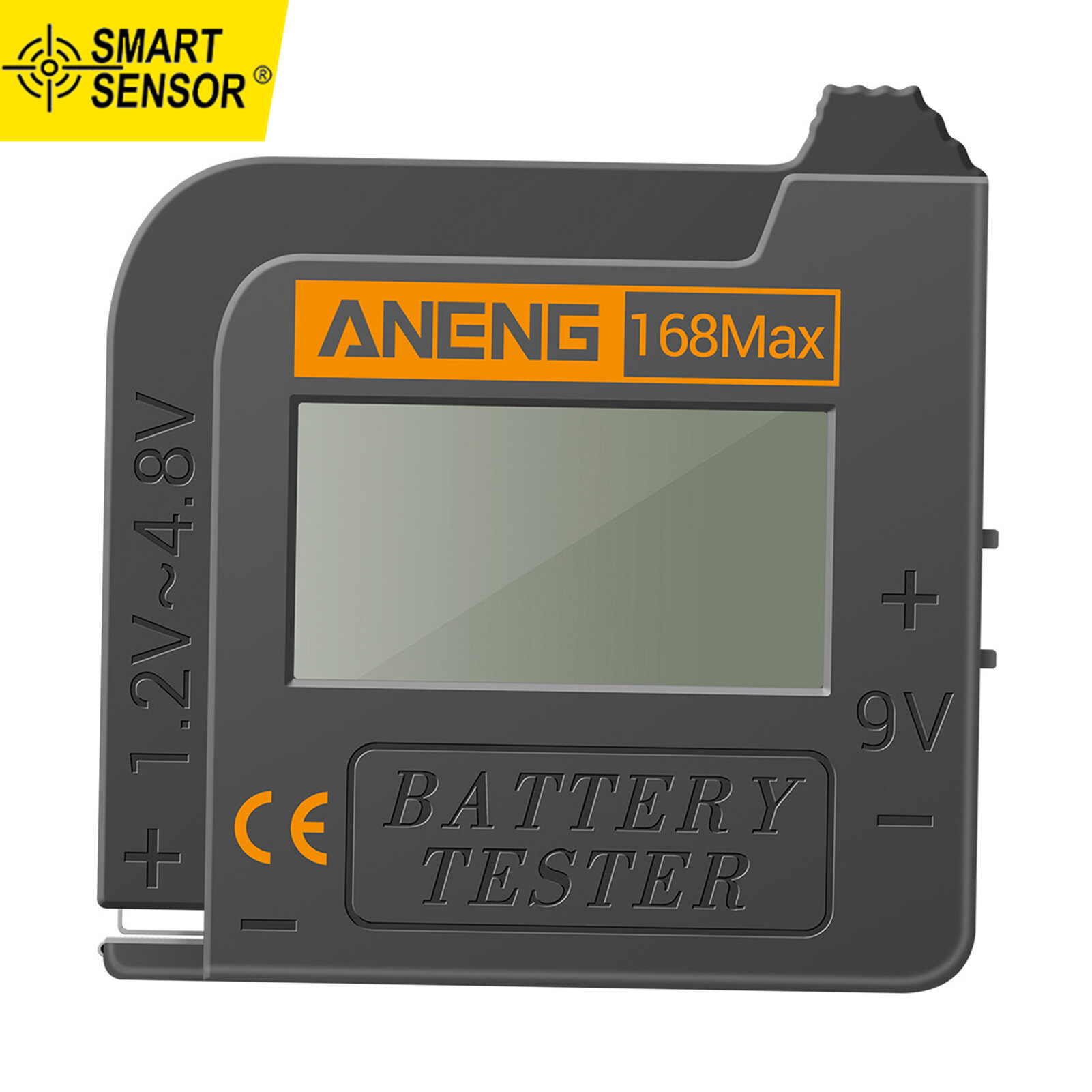 Smart Sensor Battery Tester 168MAX Digital Display Tester Battery Voltage Checker Battery Capacity Testing Tool Universal Tester for Checking AAA AA Button Battery