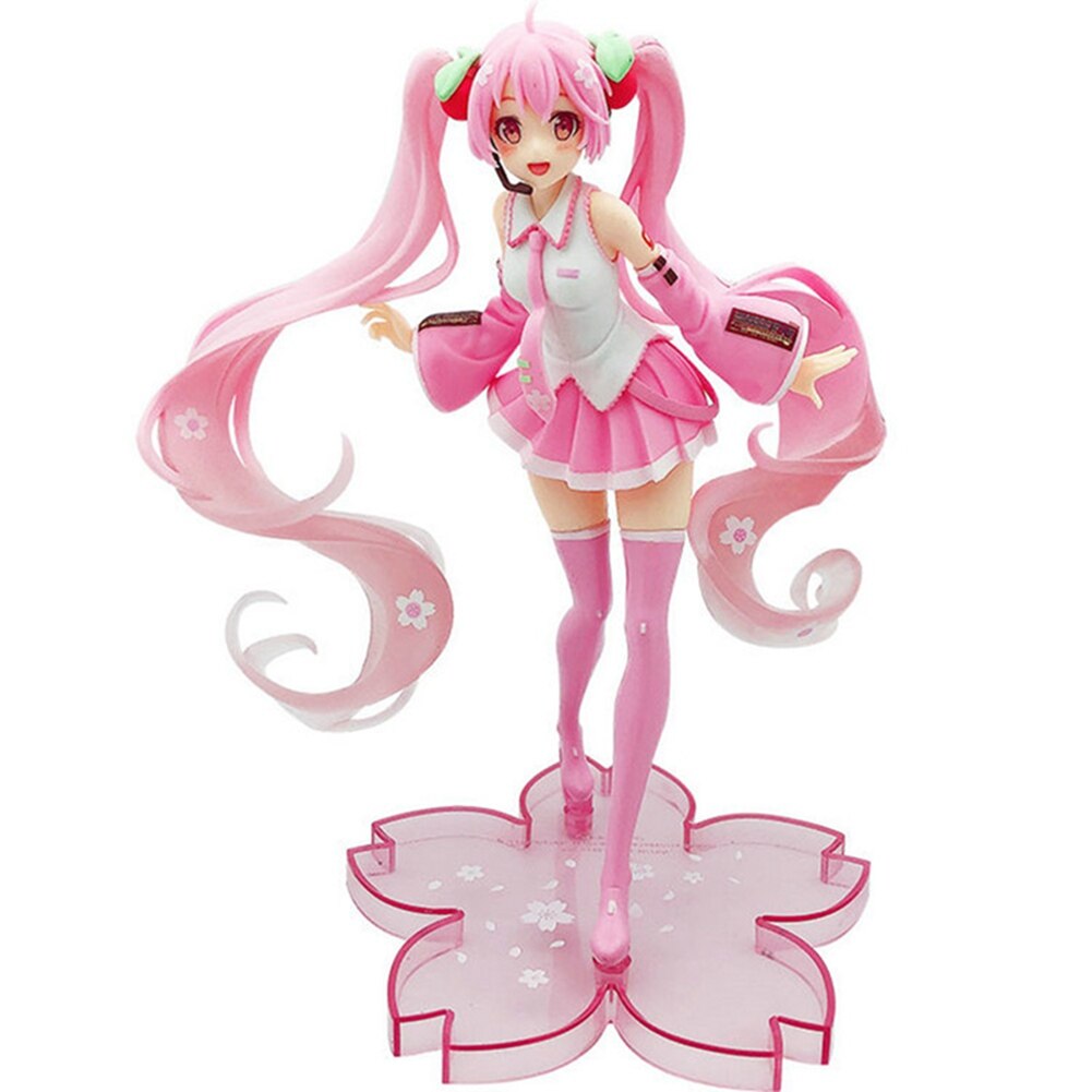 Anime Pink Sakura Ghost Miku Action Figures Toys Girls PVC Figure Model Gift 