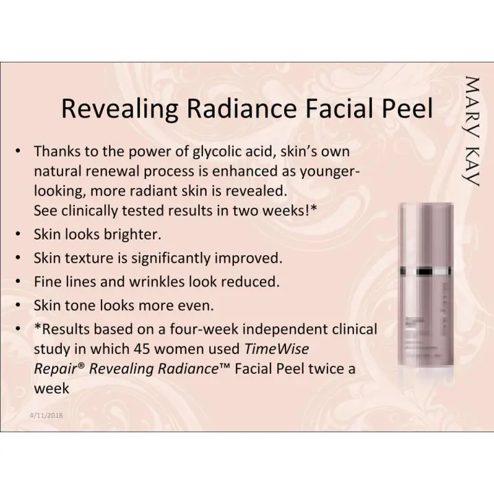 mary kay facial peel