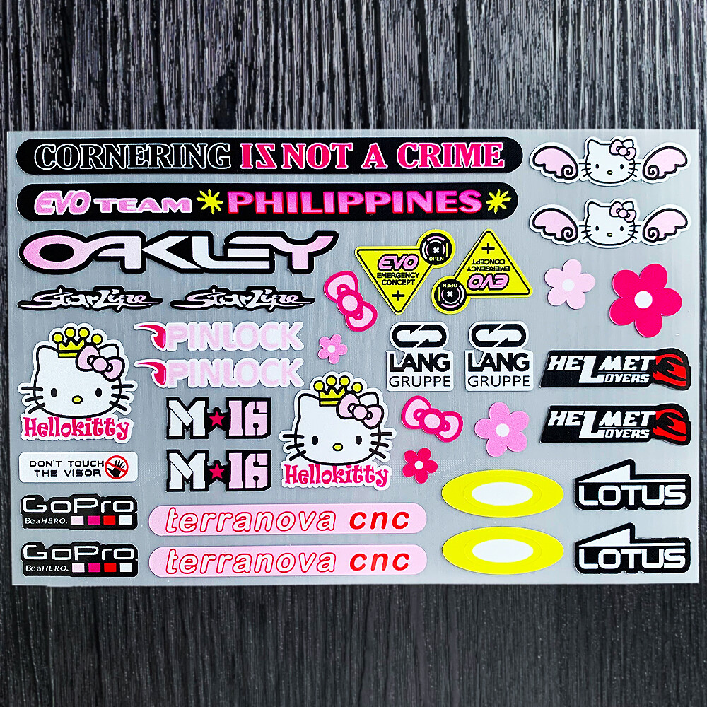 EVO Kitty Helmet Visor Reflective Sticker MotoGP Decals