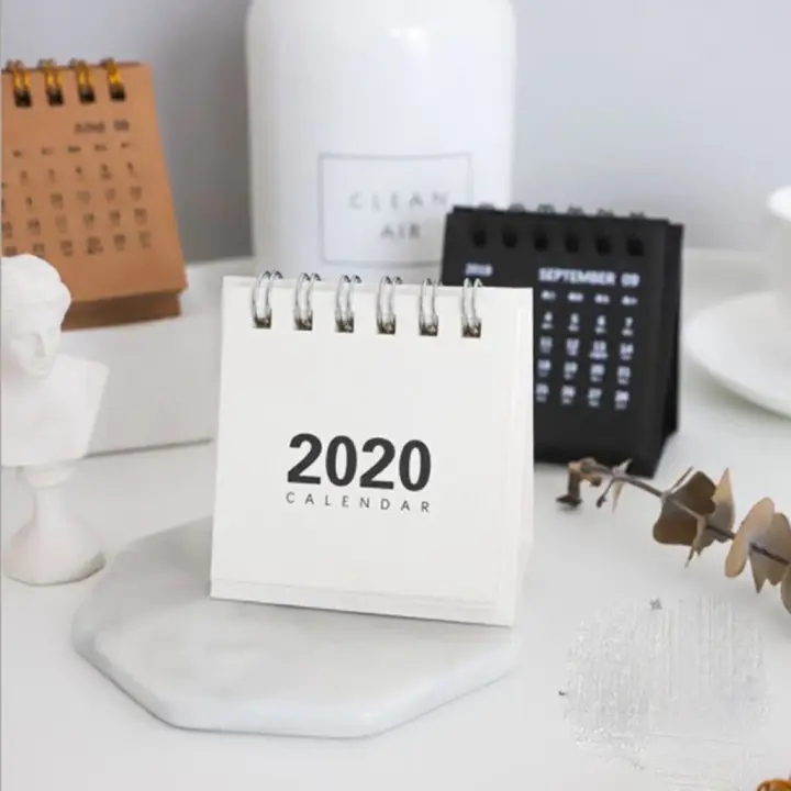 Myositishome 2020 Mini Desk Calendar Stand Up Flip Calendar Daily