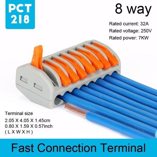 10pcs 2/3/4/5/8 Way Fast Electric Wire Connector for Universal Cable