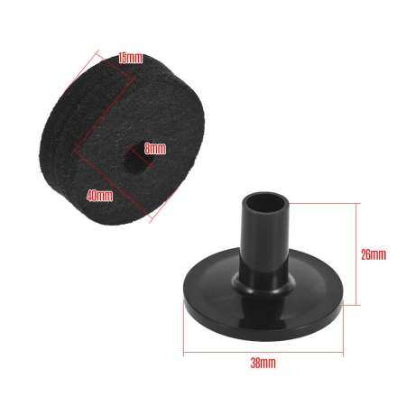 กลองยาวชุด 6 PCS Cymbal Stand Felt Washers + 2 PCS แขนฉิ่งเปลี่ยนชุดสำหรับก