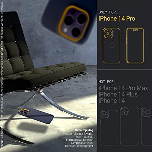 Caseology Ốp Lưng iPhone 14 Pro Tấm Nhựa PC Phủ Silicone Tương Thích MagSafe Phủ TPU Bền Màu Nano Pop Mag - Blueberry Navy