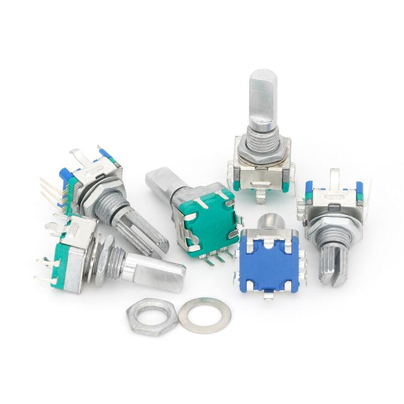 5PCS/LOT 20 Position 360 Degree Rotary Encoder EC11 w Push Button 5Pin ...