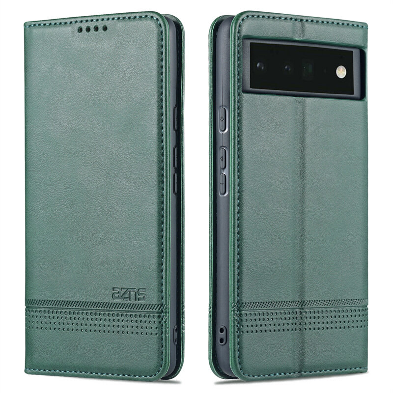Thinmon for Google Pixel 6/Pixel 6 Pro Magnetic Flip Luxury Leather Case for Google Pixel 6/Pixel 6 Pro Wallet Card Slot Holder Phone Case