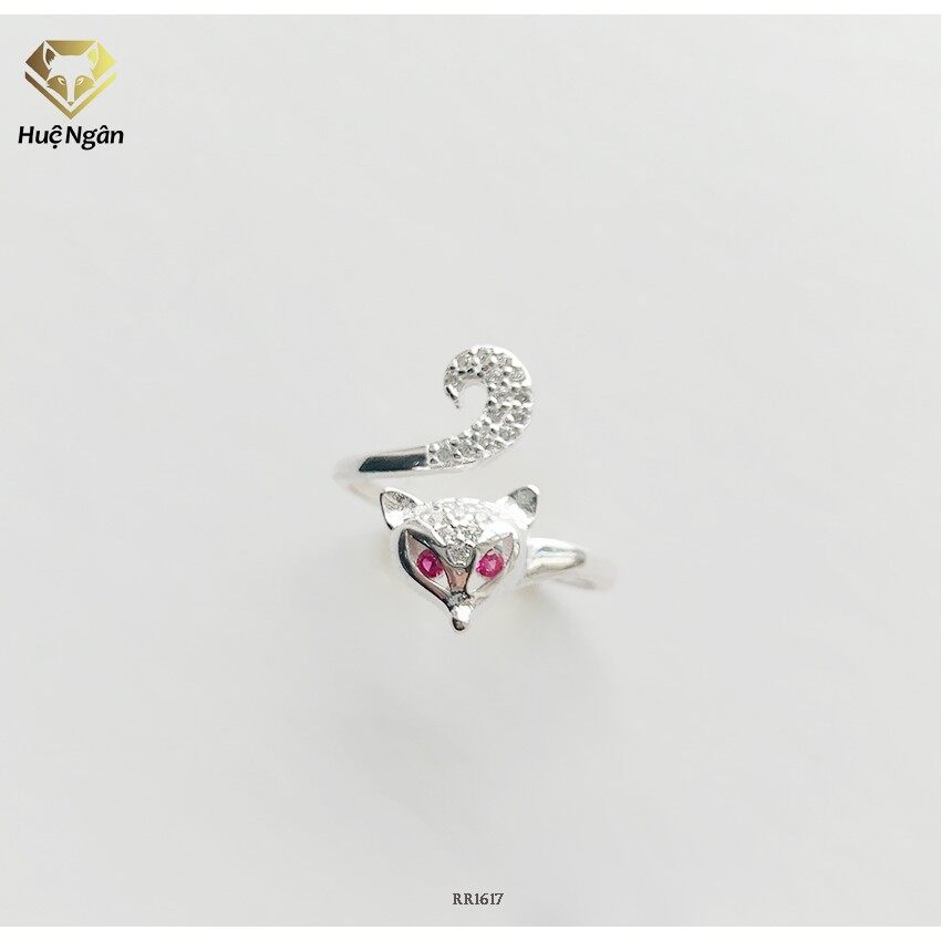 Nhẫn bạc ý 925 huệ ngân - hồ ly may mắn rr1617