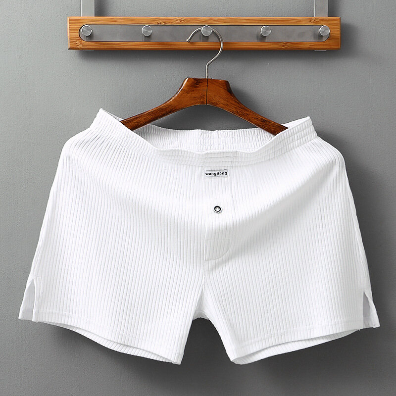 AOELEMENT Thread Arro Pants Men's Elastic Cotton Underwear Comfortable Loose Large Flat Corner Sleeping Shorts 1052-JJK