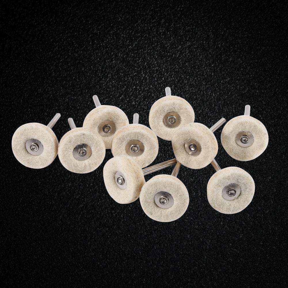 10 Chiếc 25 Mm Len Nỉ Đánh Bóng ĐỆM PHỒNG Máy Khoan Bánh Bàn Chải Có Tay Cầm Cho Dụng Cụ Xoay
