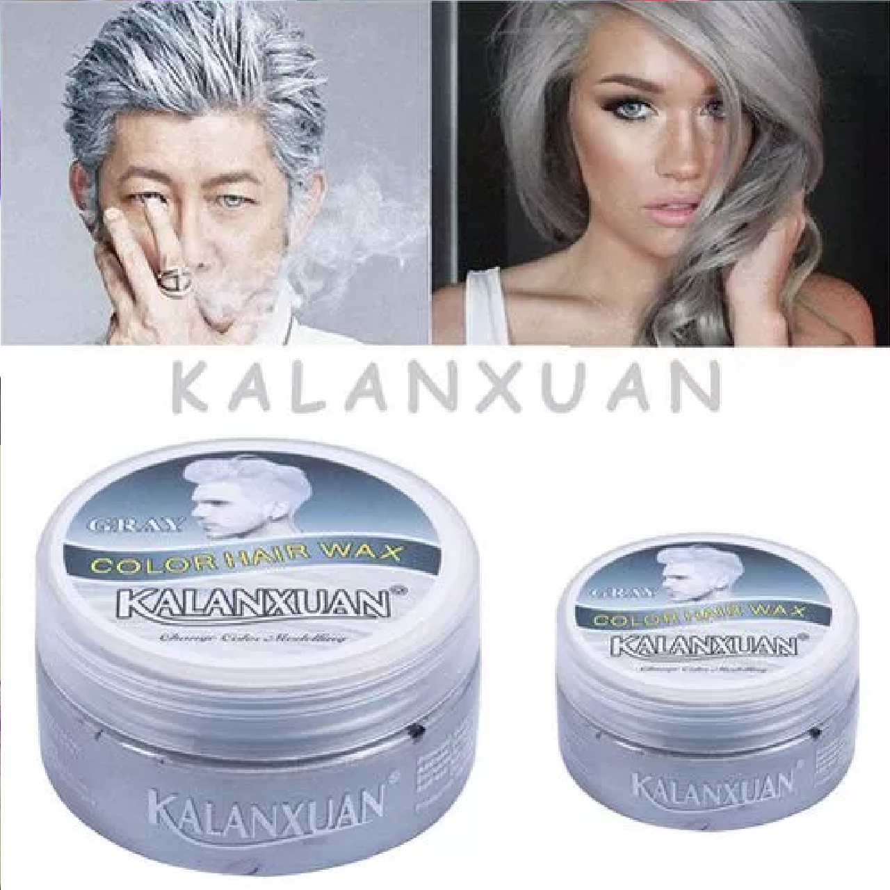 Color Hair Wax Gel Temporary Mud Pomade Pewarna Lilin Rambut Sementara One Time Change 100ml