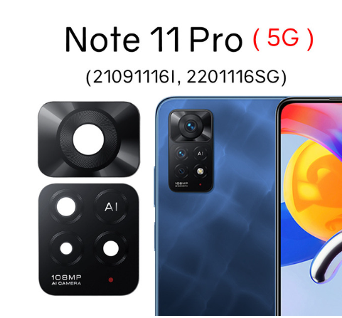 Back Camera Glass For Xiaomi Redmi Note 11 Pro 5G Rear Camera Lens Glass Replacement+Adhesive