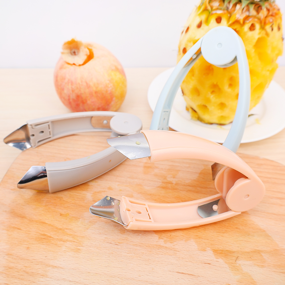Kitchen Gadget Pineapple Knife Peeler Cutter Slicer 304 Stainless Steel Pineapple Digging Core Tools Vegetable Fruit Eye Clip