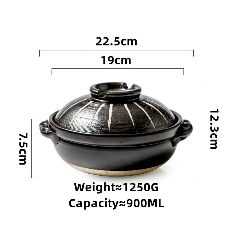OMK 900ML Japanese style casserole set with cover ceramic pot tableware casserole set with cover casserole set corningware