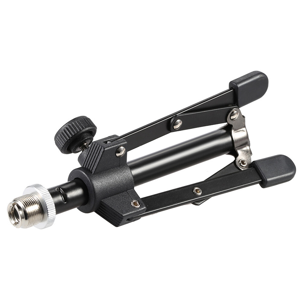 Giá Đỡ Micro Ba Chân Để Bàn Có Thể Điều Chỉnh Gấp Gọn Mini MS-12 Với Giá Đỡ Kẹp Mic MC3 Cho Podcast Bài Giảng Hội Họp