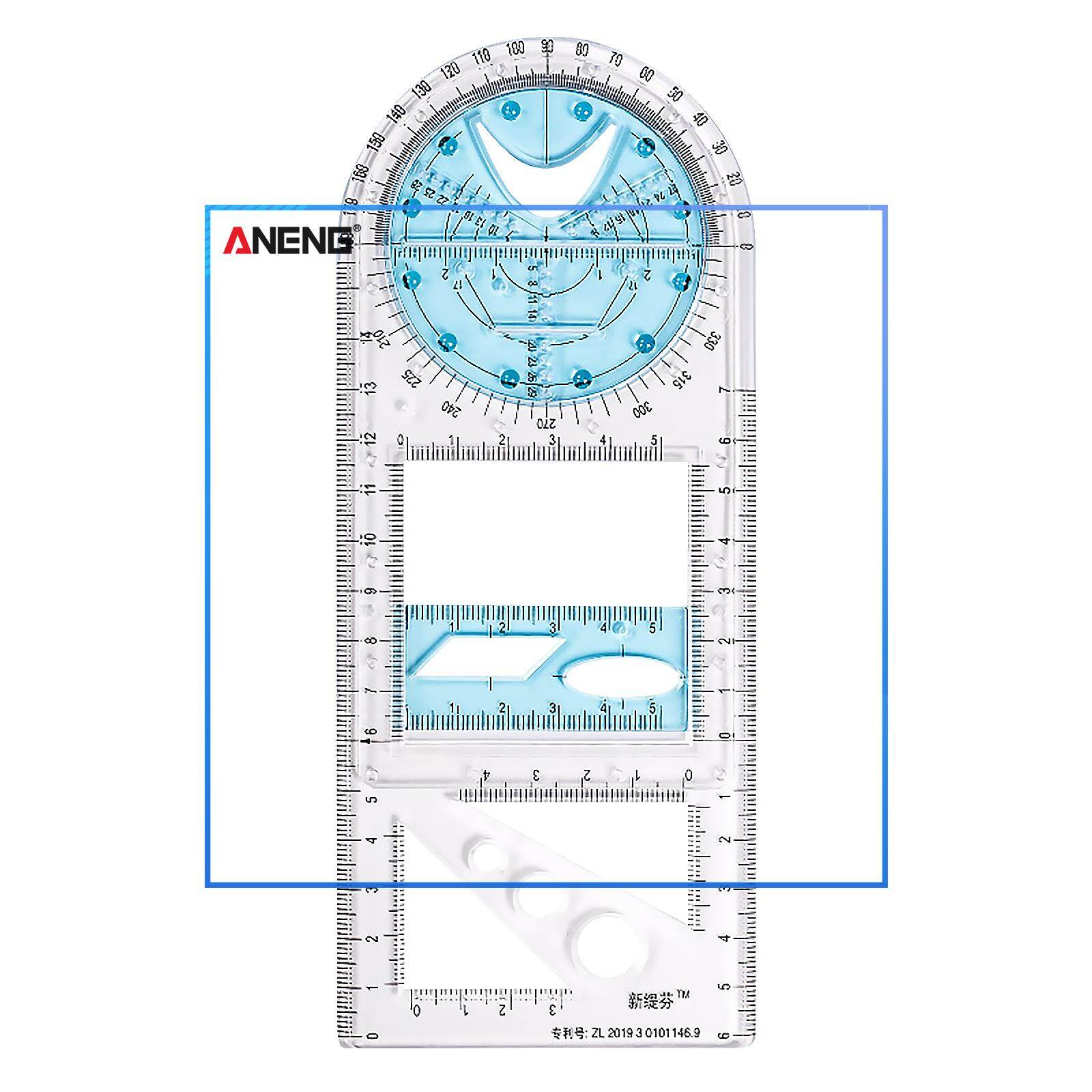 Multifunctional Geometric Ruler Drawing Template Measuring Draft Rulers