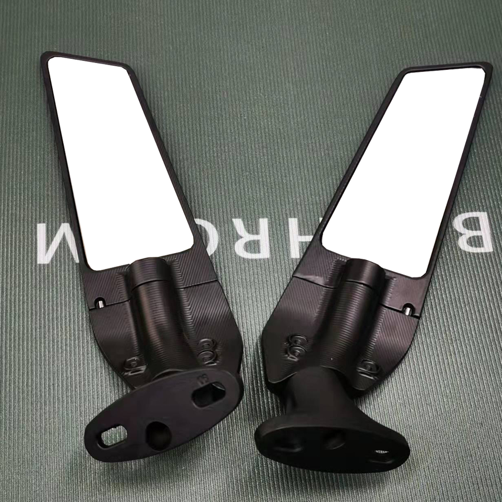 Large-view motorcycle aluminum alloy rotating fixed wind wing rearview ...