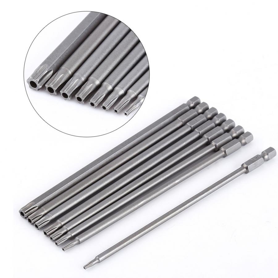 {hot} 150mm 8pcs Screwdriver Bit S2 Steel Star Head Screwdriver Set Bits Hand Tools Magnetic Screw Driver Set