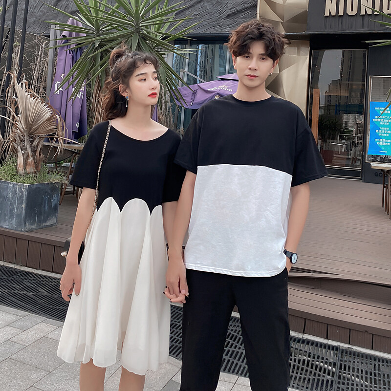 couple matching dress and shirt