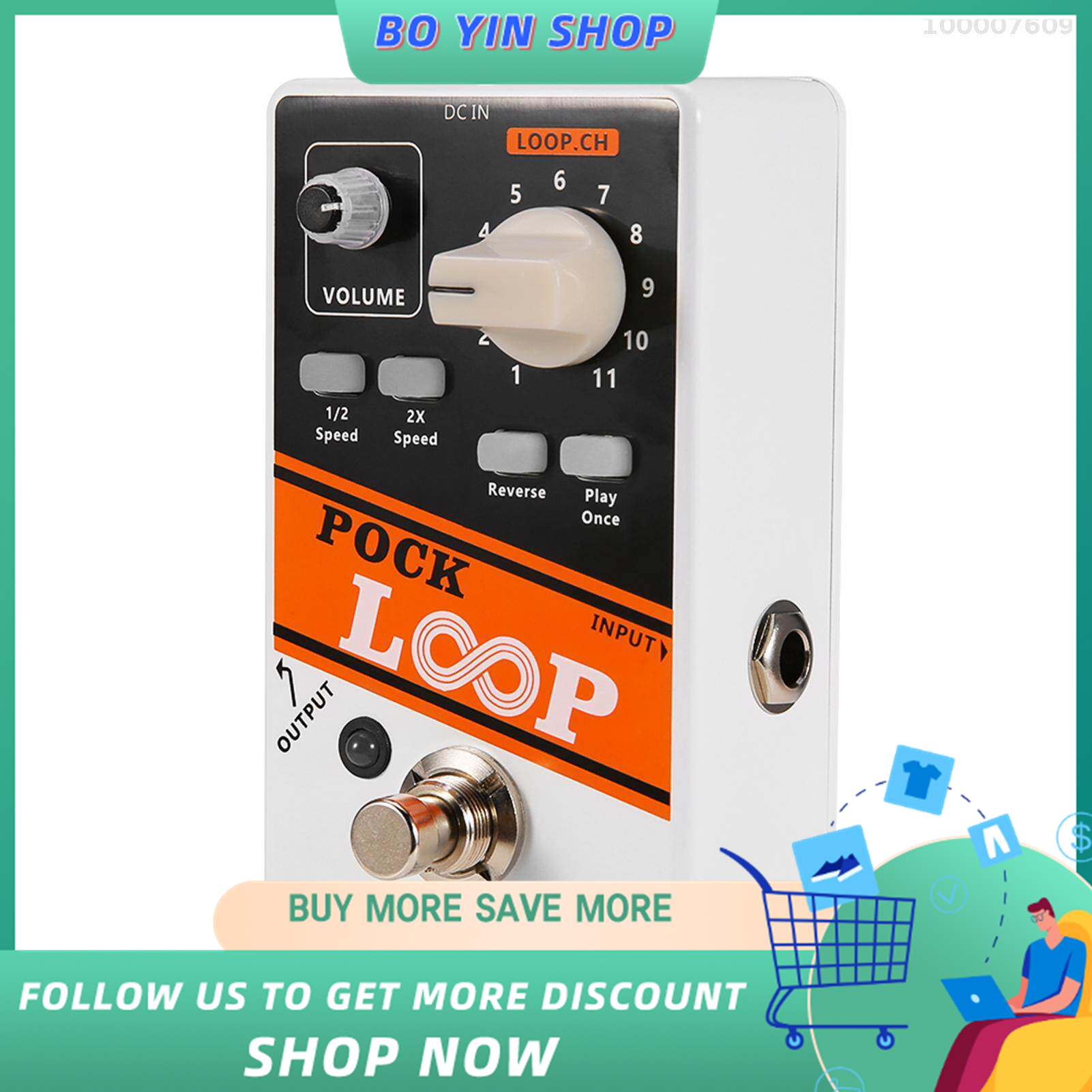 ammoon POCK LOOP Looper Guitar Effect Pedal 11 Loopers Max.330mins  Recording Time Supports 1/2 & 2X Speed Playback Reverse Functions True  Bypass | Lazada PH