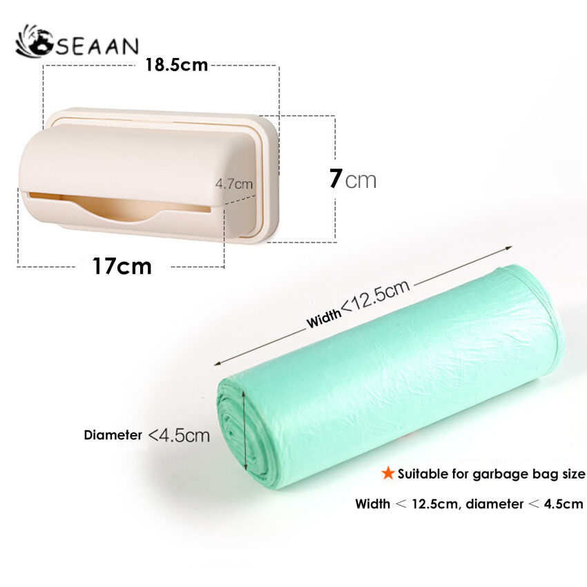 Trash Bags Storage Box Wall Mounted Kitchen Bathroom Plastic Garbage Bag Container Dispenser Home Storage