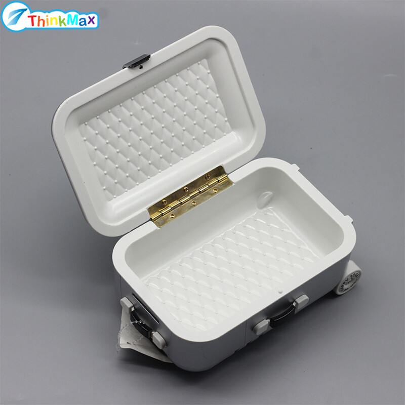 Cute Plastic Rolling Suitcase Mini Luggage Box for BJD Dolls