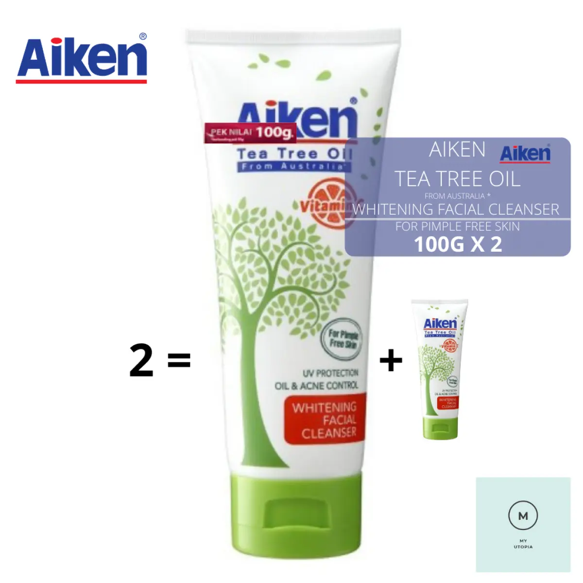 aiken tea tree oil whitening facial cleanser review