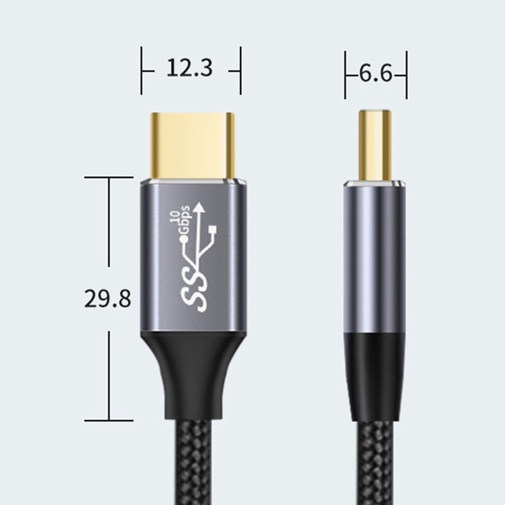 Cáp USB C 100W 5A Bộ Chuyển Đổi Cáp Dữ Liệu Type C Sạc Nhanh USB 3.1 Gen 2 10Gbps Cho Máy Tính Xách Tay Máy Tính Xách Tay Mackb-ook