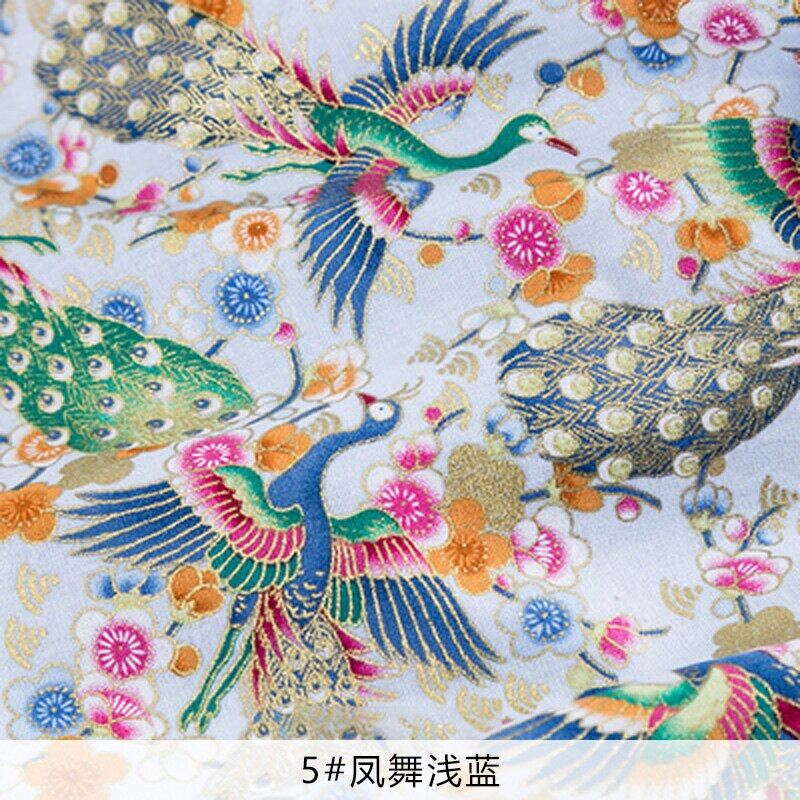 Xintianji Cotton Fabric Japanese Flower Pattern Fabric For Diy Patchwork And Woman Dress Cheongsam TJ8692