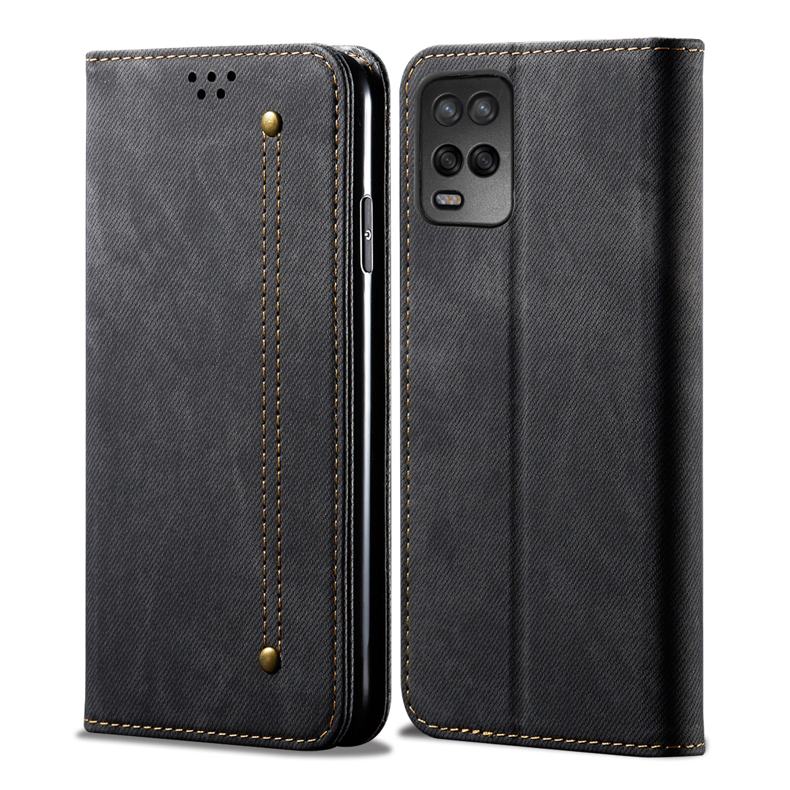 XICCI Wallet Phone Case for OPPO A54 4G Magnetic 360 Retro Leather Credit Card Money Slot Back Cover for OPPO A54 4G Leather Case
