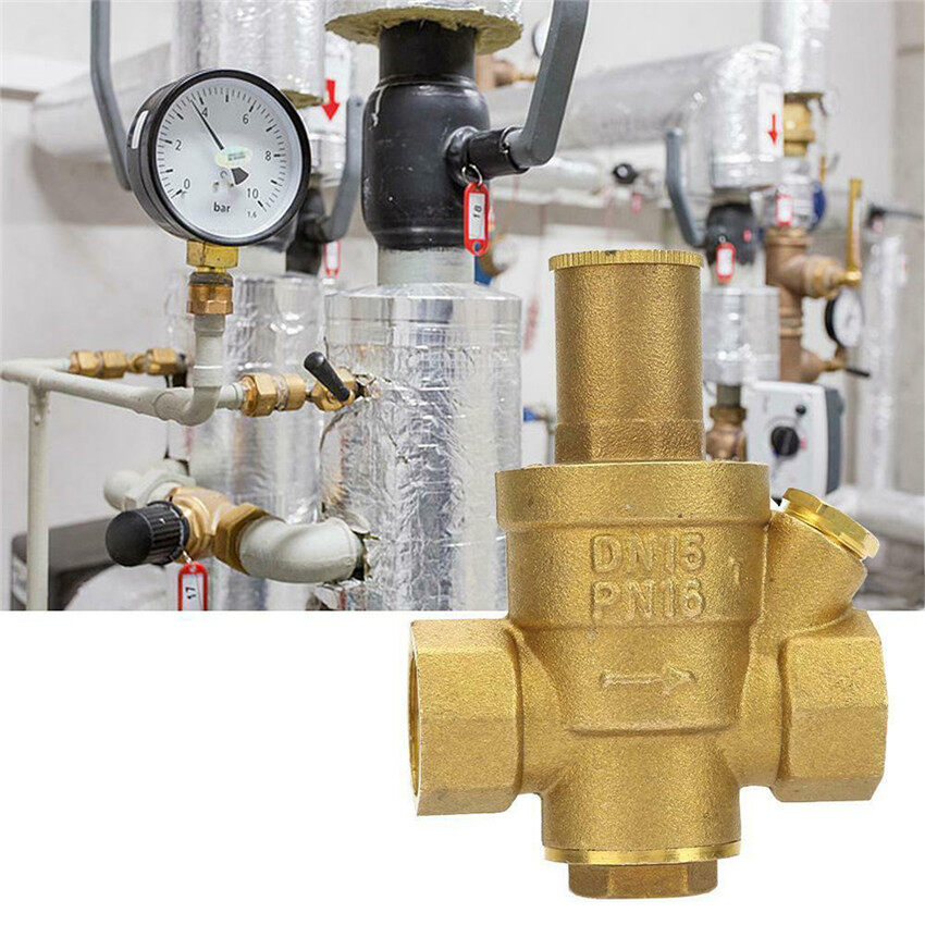 TTLIFE Van Điều Chỉnh Giảm Áp Suất Nước Điều Chỉnh Được Bằng Đồng Thau DN15 1/2
