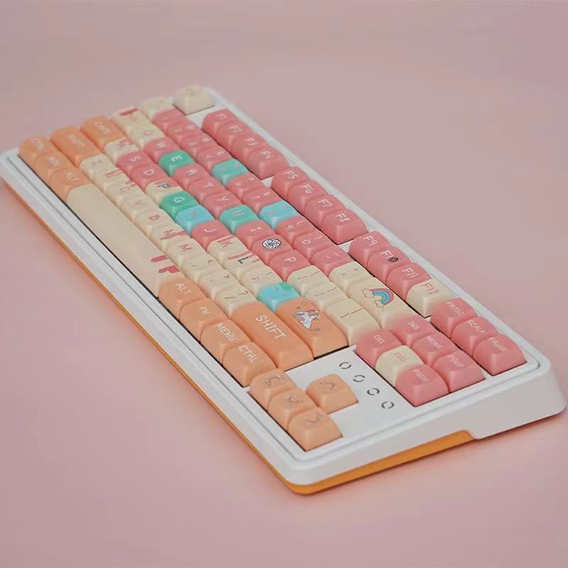 【Keycap chỉ】Rainbow Donut Keycap 127 phím XDA Profile Pbt thăng hoa cho công tắc Cherry MX Bàn Phím Cơ RK61/Anne Pro 2/gk61