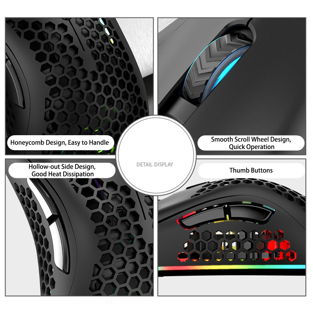 Chuột Không Dây Có Đầu Thu USB Chuột Quang RGB Chiếu Sáng Công Thái Học DPI 3 Cấp Với Bánh Xe Cuộn 2 Nút Bấm Tích Hợp 400MAh Công Suất Cao Pin Sạc Được Cho Máy Tính Xách Tay Máy Tính E-thể Thao Di Động