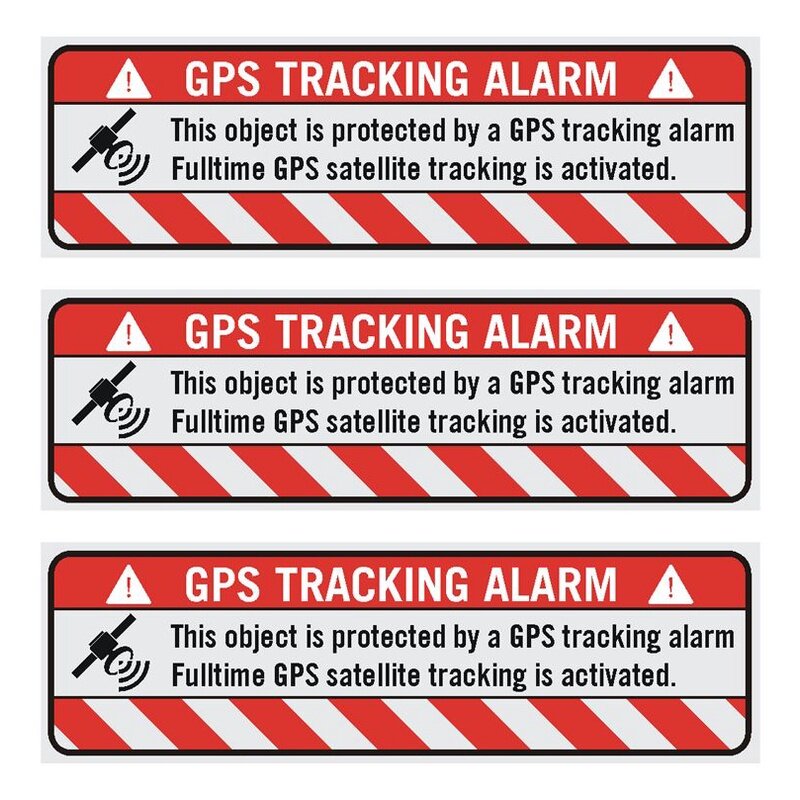 3x GPS Tracking Sticker Alarm Warning ANTI THEFT STICKER TRACKER Show