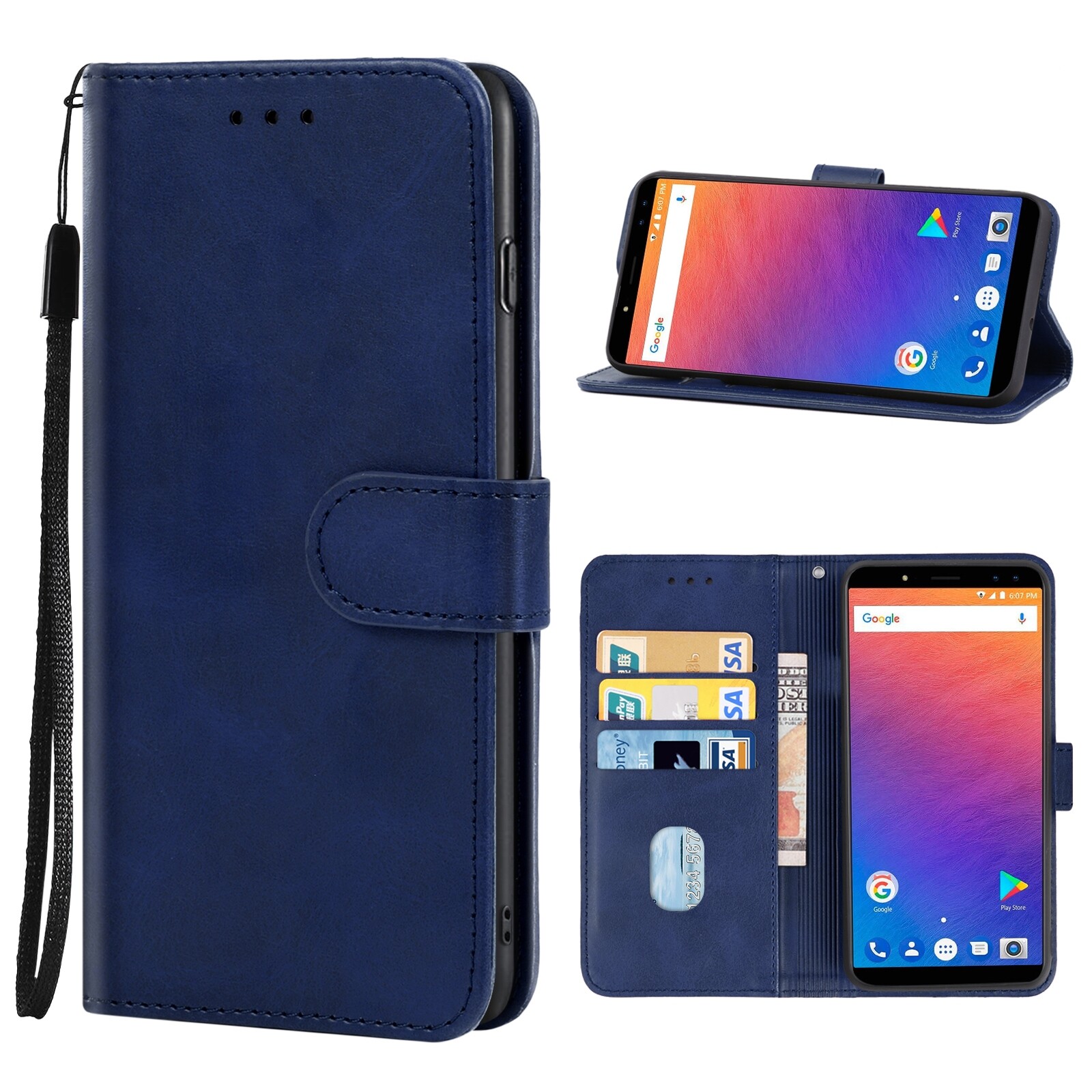 Leather phone case for ulefone power 3 / power 3s