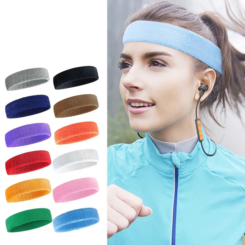 SUPERFLOWER Sports Headband Breathable Sweat Absorbent Towel Sweat Guide Belt Running Fiess Dance_voghion.com