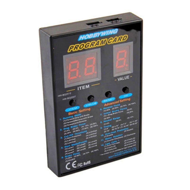 Thẻ Chương Trình Xe Hơi 120A RC Thẻ Chương Trình LED Thẻ Hộp Không Chổi Than Thẻ Cài Đặt ESC Điện Áp 4.8V-6.0V