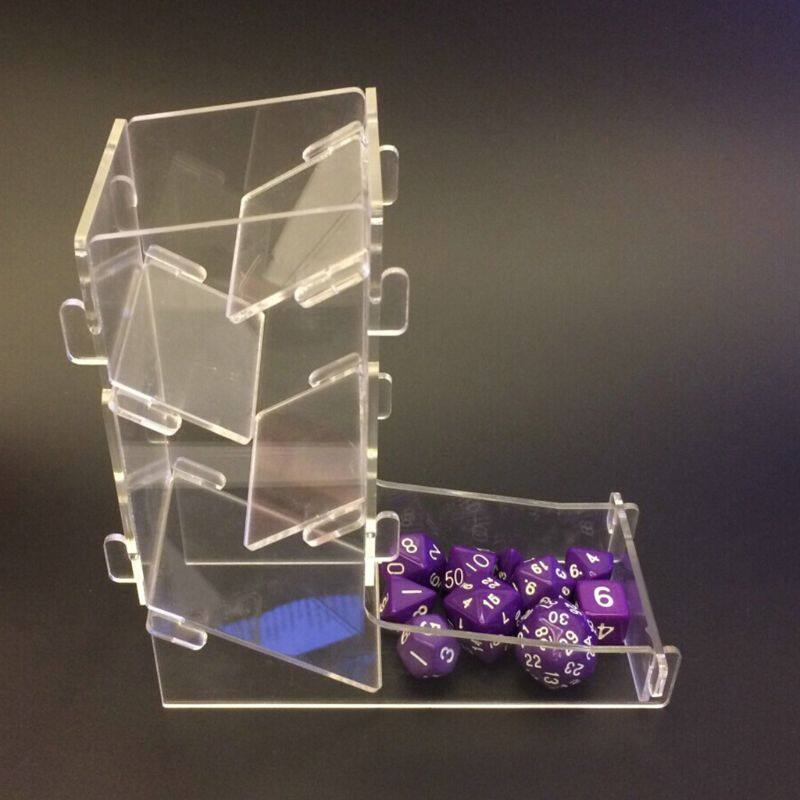 DND Acrylic Transparent Dice Tower DIY Board Game RPG Rolling Tower MTG Games